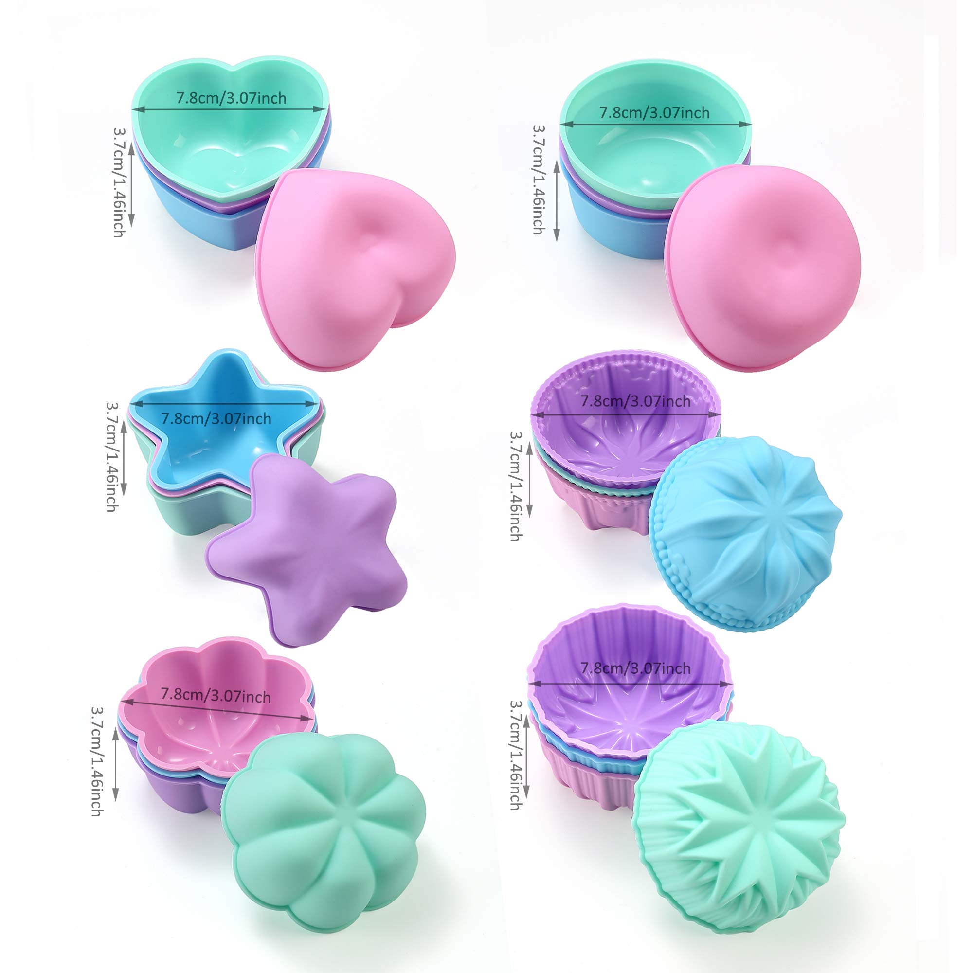 Amazon | To encounter シリコンカップケーキベーキングカップ、食品